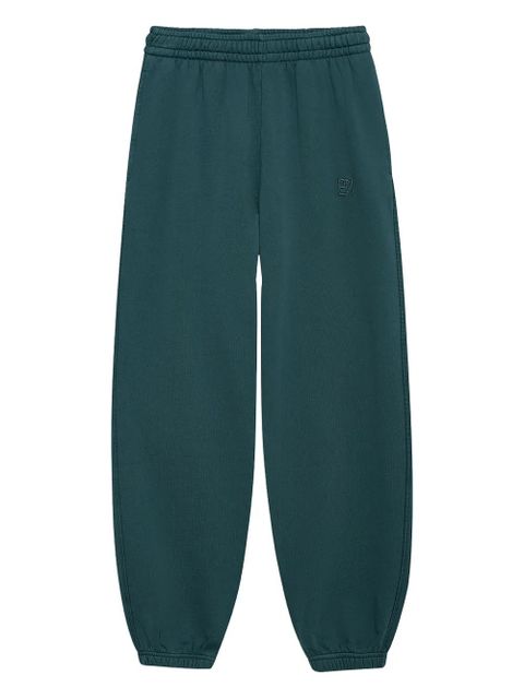 ANINE BING monogram-embroidered track pants - Green - zdjęcie produktu nr 1