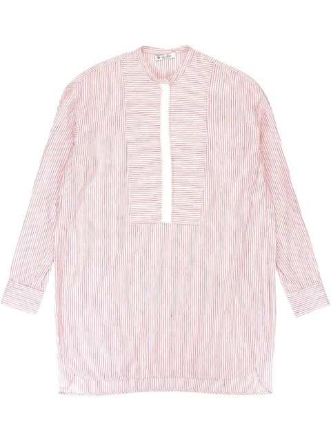 Loro Piana mock-neck striped shirt - Pink - zdjęcie produktu nr 1