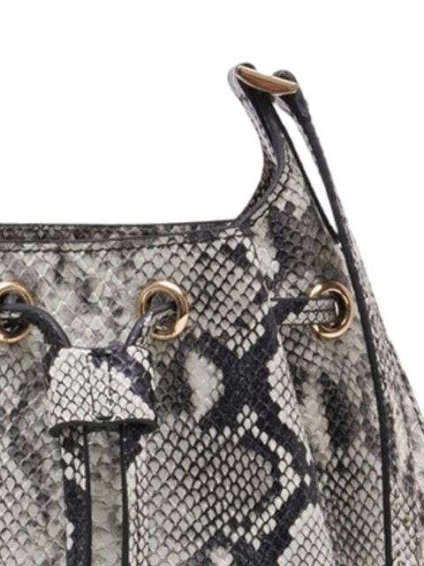 ANINE BING mini Alana snakeskin-print bucket bag - Grey - zdjęcie produktu nr 2