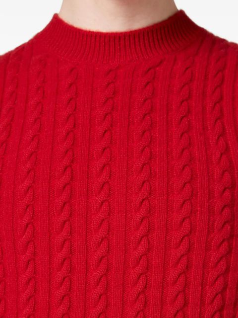 Miu Miu Cable-knit cashmere vest - Red