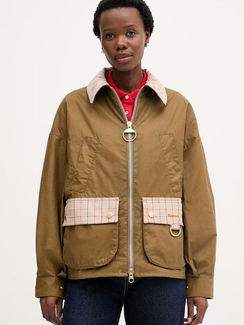 Barbour krótka kurtka damska bawełniana Launton - zdjęcie produktu nr 1