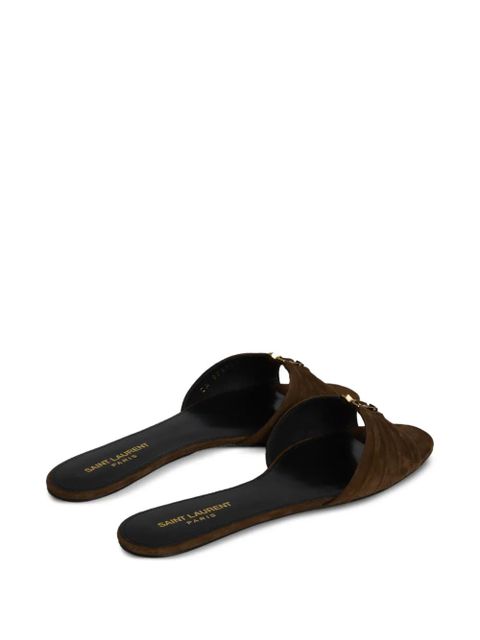 Saint Laurent Babylone flat sandals - Brown