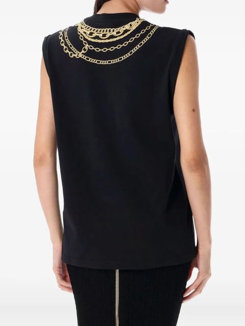 Balmain chain-print tank top - Black