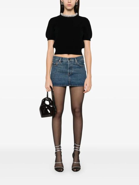 Alexander Wang crystal-embellished T-shirt - Black - zdjęcie produktu nr 2