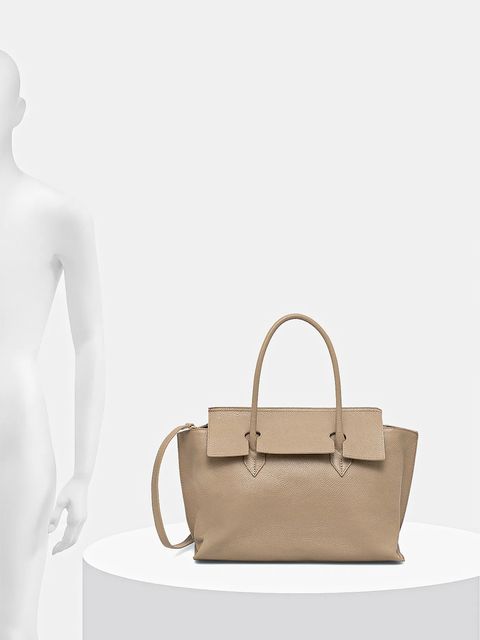 Answear.LAB torebka skórzana kolor beżowy