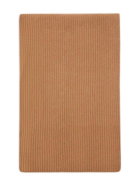 PINKO Slovenia ribbed label scarf - Brown