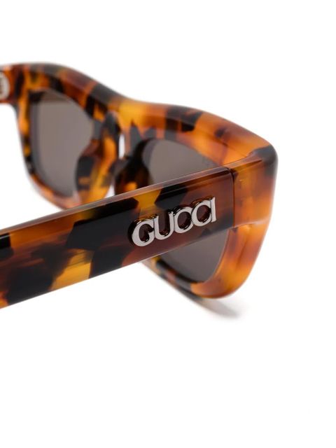 Gucci Eyewear rectangle-frame sunglasses - Brown