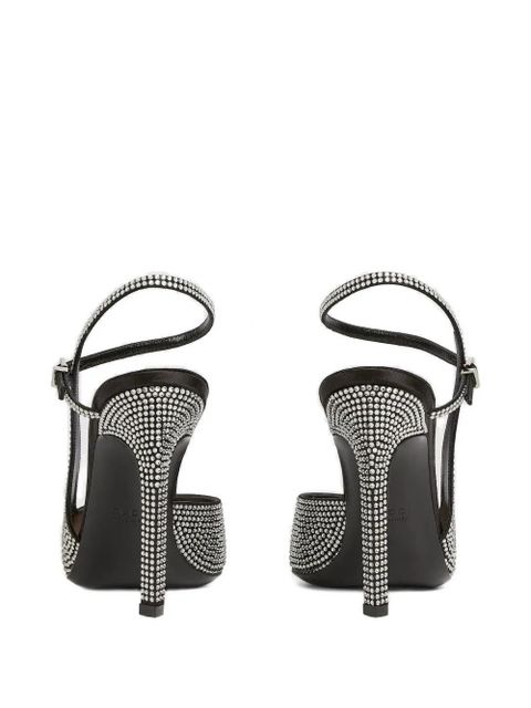 Gucci 105mm crystal-embellished slingback pumps - Black
