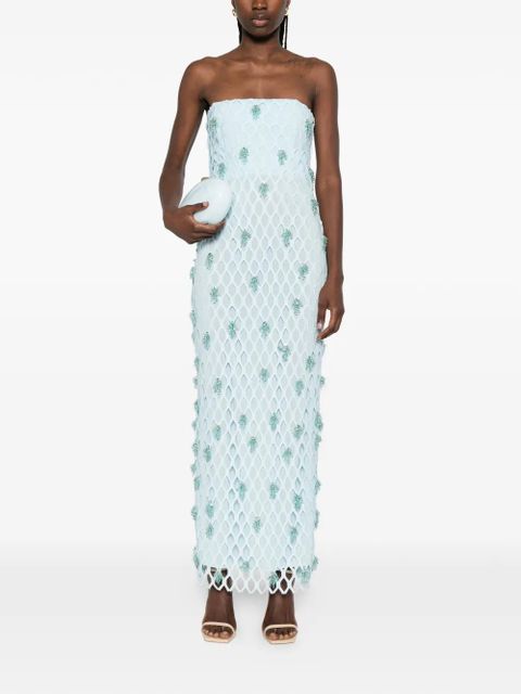 Simkhai beaded strapless maxi dress - Blue - zdjęcie produktu nr 2