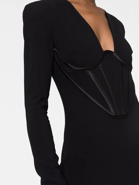 Versace corset-style minidress - Black