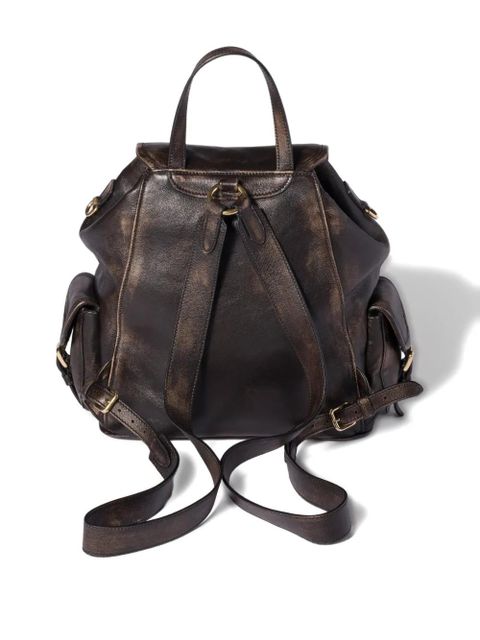 Miu Miu leather large backpack - Brown