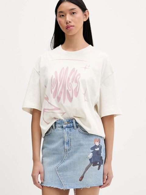 Hugo Blue t-shirt bawełniany damski kolor beżowy 50554005 - zdjęcie produktu nr 1