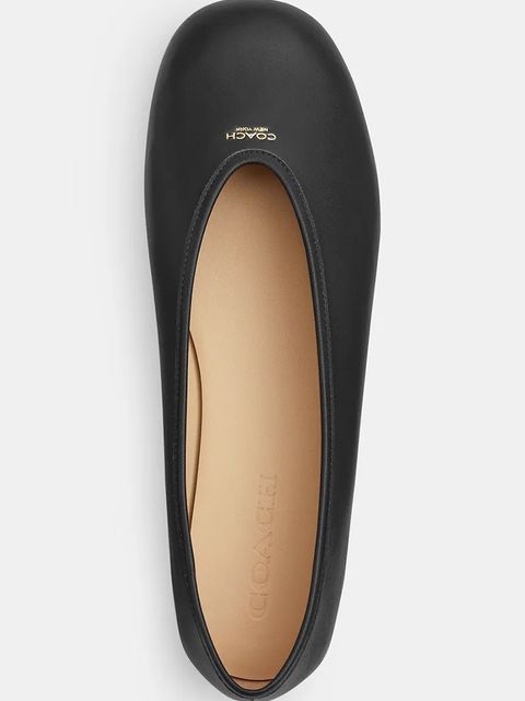 Coach baleriny skórzane Houston Ballet kolor czarny CCH74
