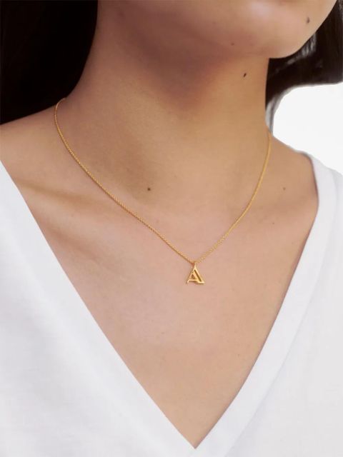 Monica Vinader Alphabet A charm necklace - Gold - zdjęcie produktu nr 2