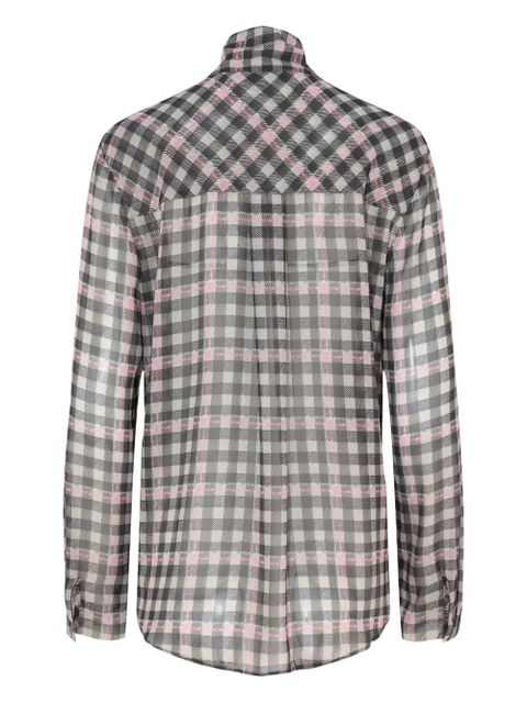 Self-Portrait check-pattern blouse - Brown - zdjęcie produktu nr 2