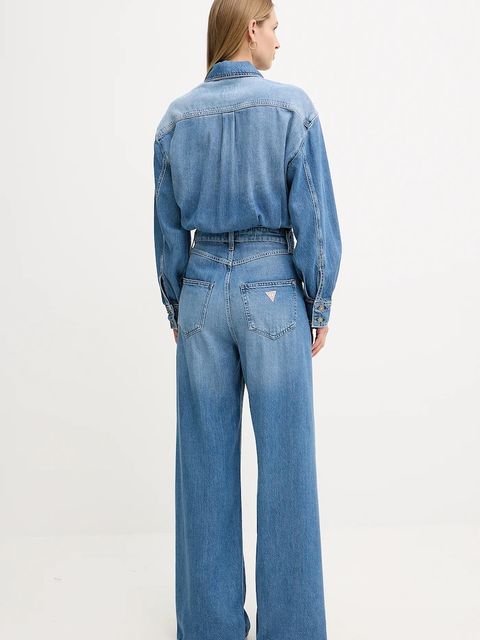 Guess kombinezon jeansowy KINSLEY kolor niebieski z kołnierzykiemm W5YD58 D5B94 - zdjęcie produktu nr 2