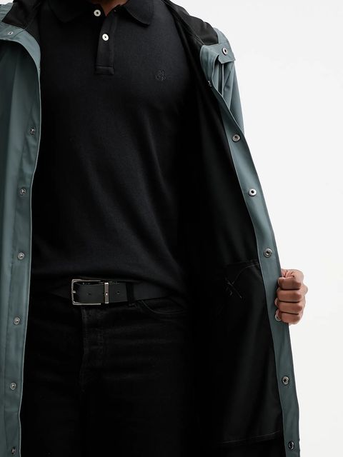 Rains kurtka 12020 Long Jacket kolor niebieski przejściowa 12020