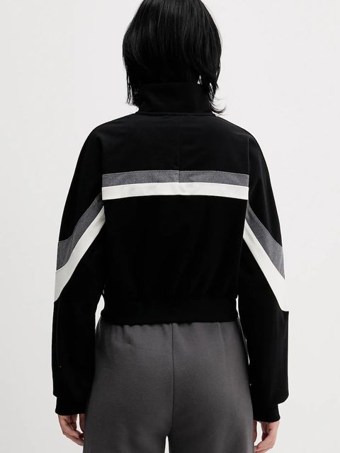 adidas Originals bluza Tracktop damska kolor czarny wzorzysta JW7289