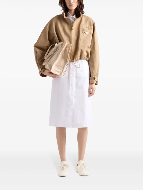 Prada leather tote bag - Neutrals