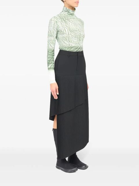 MM6 Maison Margiela asymmetric fluid gabardine maxi skirt - Black - zdjęcie produktu nr 2