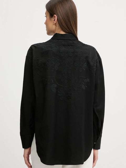 Tommy Hilfiger koszula z dodatkiem lnu