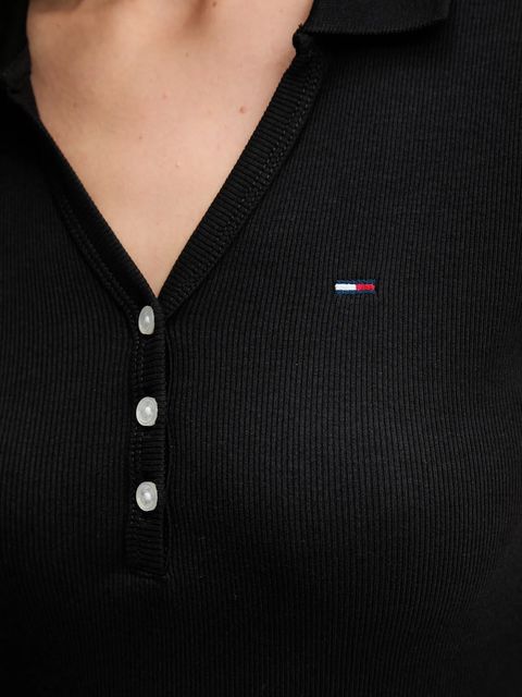 Tommy Jeans sukienka kolor czarny mini dopasowana DW0DW21172