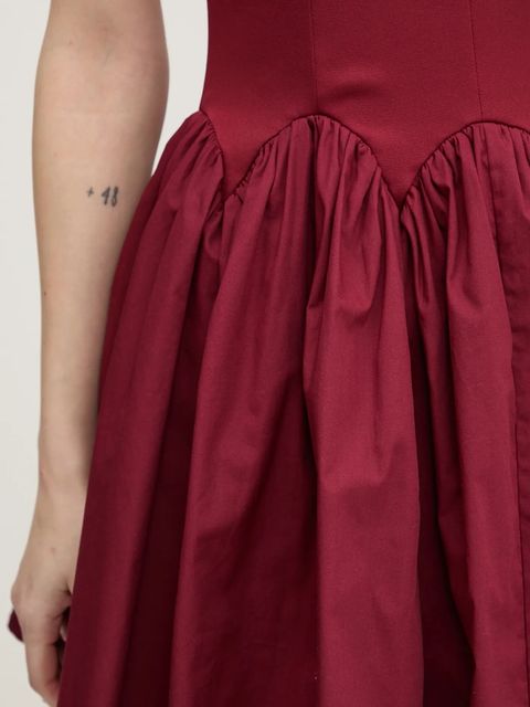 Never Fully Dressed sukienka Mini Monika kolor bordowy mini rozkloszowana NFDDR1918