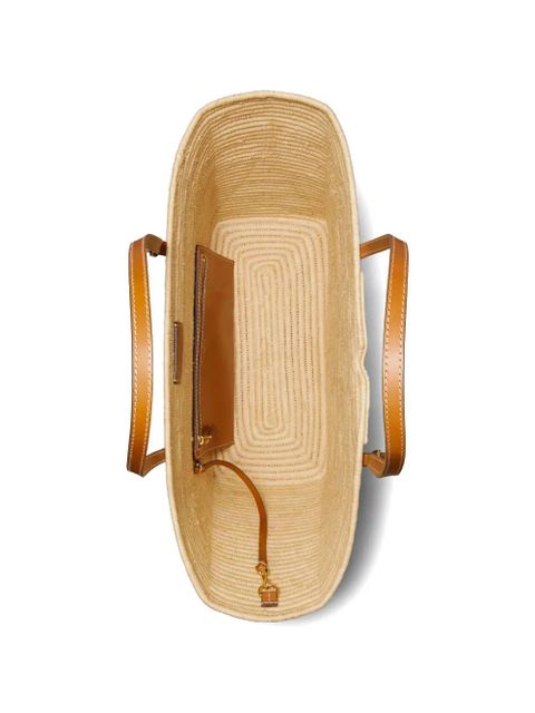 Tory Burch Ella structured straw tote bag - Neutrals