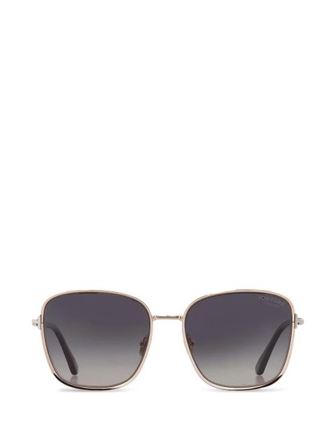 TOM FORD square full rim sunglasses - Gold - zdjęcie produktu nr 1