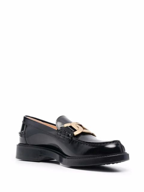 Tod's chain-plaque loafers - Black - zdjęcie produktu nr 2