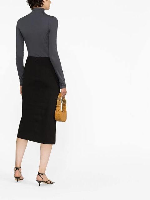 ISABEL MARANT box-pleat pencil skirt - Black
