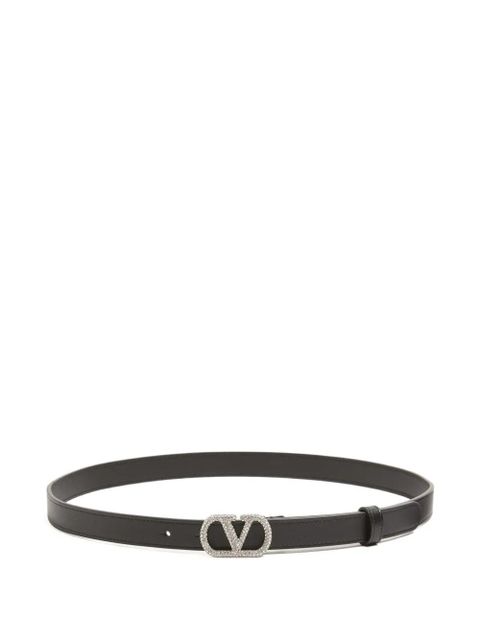 Valentino Garavani VLogo Signature crystal belt - Black - zdjęcie produktu nr 1