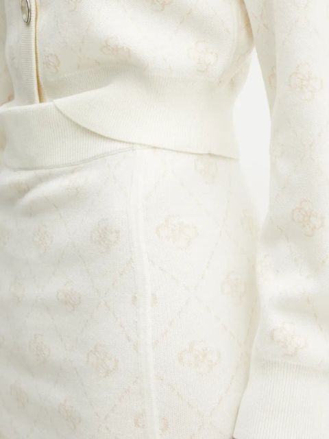 Guess spódnica z domieszką wełny SARAH kolor beżowy mini ołówkowa W4BD0S Z3JD2