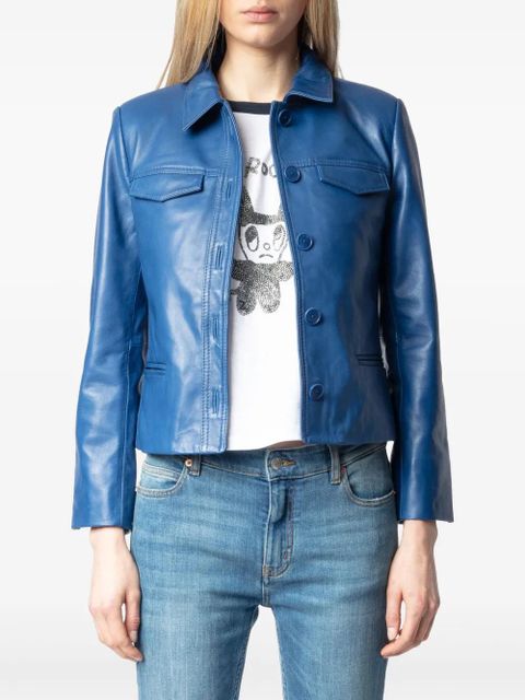 Zadig&Voltaire leather jacket - Blue