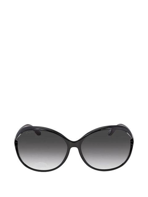 Ferragamo oval full-rim sunglasses - Black - zdjęcie produktu nr 1