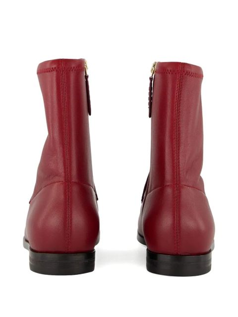 Gucci Jordaam horsebit leather boots - Red - zdjęcie produktu nr 2