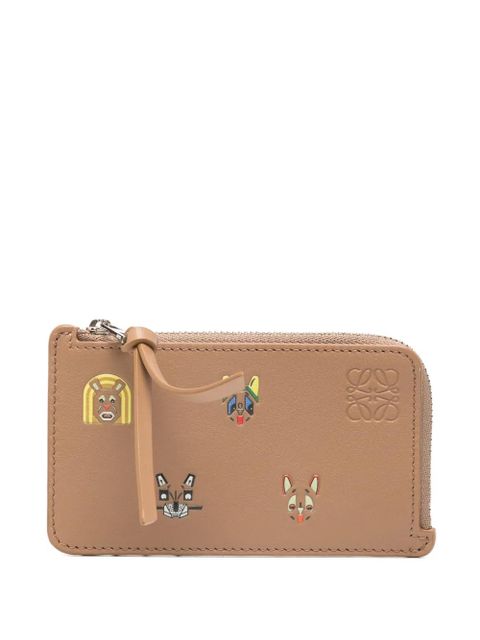 LOEWE zipped animals-print wallet - Brown - zdjęcie produktu nr 1