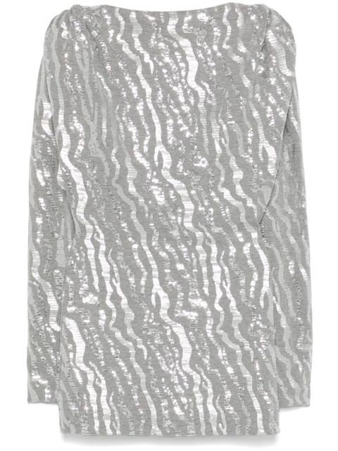 ROTATE BIRGER CHRISTENSEN sequined mini dress - Grey - zdjęcie produktu nr 1