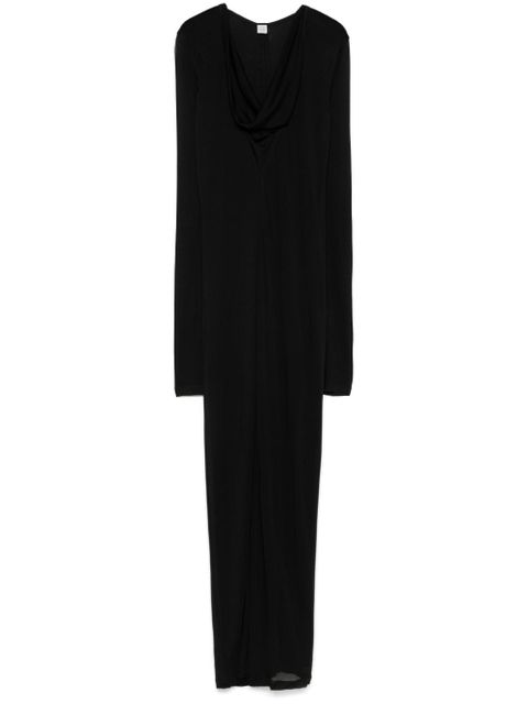 TOTEME draped v-neck dress - Black - zdjęcie produktu nr 1