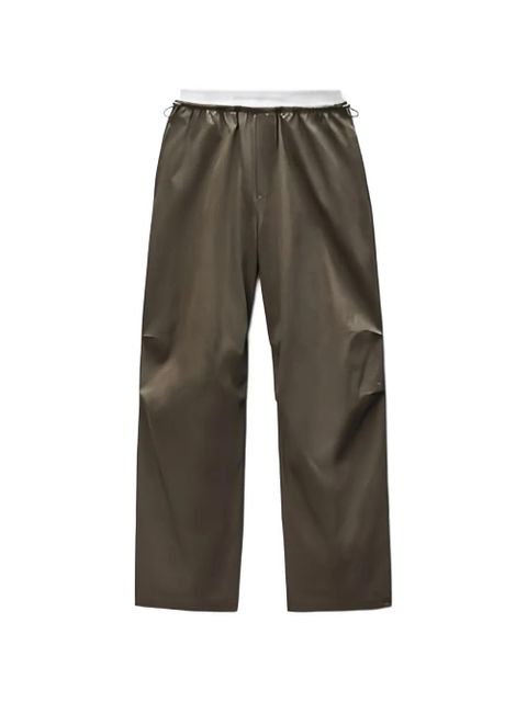 Alexander Wang logo-waistband trousers - Green - zdjęcie produktu nr 1