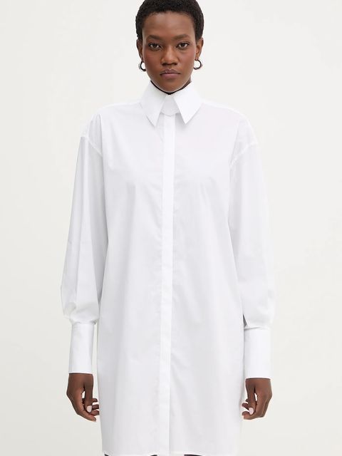 Karl Lagerfeld sukienka kolor biały mini oversize B1W13052 - zdjęcie produktu nr 2