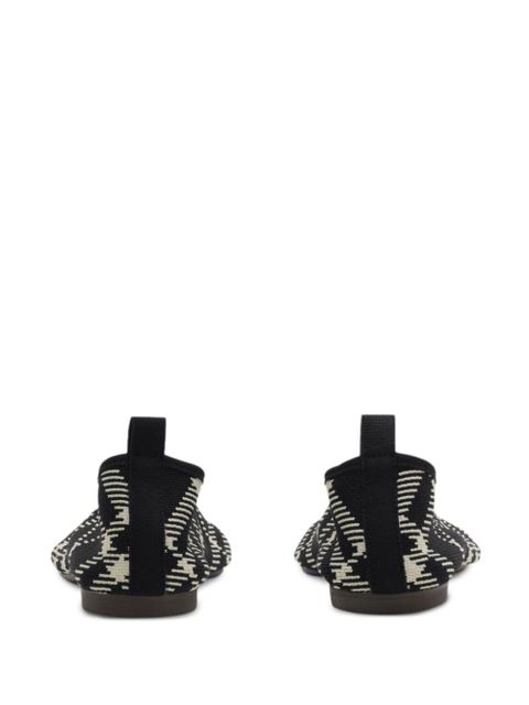 Burberry Check Knit Baby ballerinas - Black