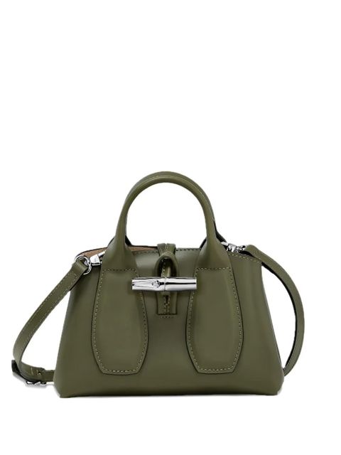 Longchamp top-handle leather shoulder bag - Green - zdjęcie produktu nr 1