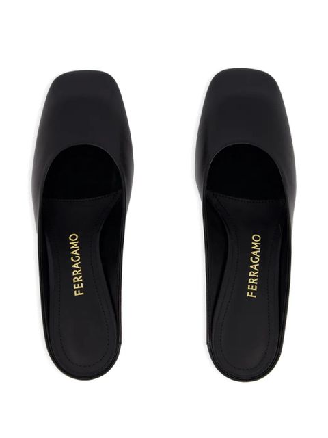 Ferragamo S-Shaped mules - Black