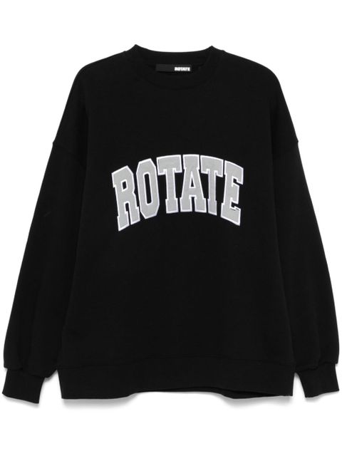 ROTATE BIRGER CHRISTENSEN logo-embroidered sweatshirt - Black - zdjęcie produktu nr 1