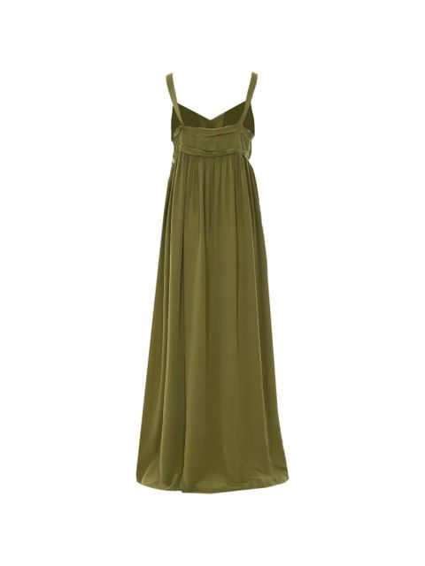 Essentiel Antwerp V-neck flared maxi dress - Green - zdjęcie produktu nr 2