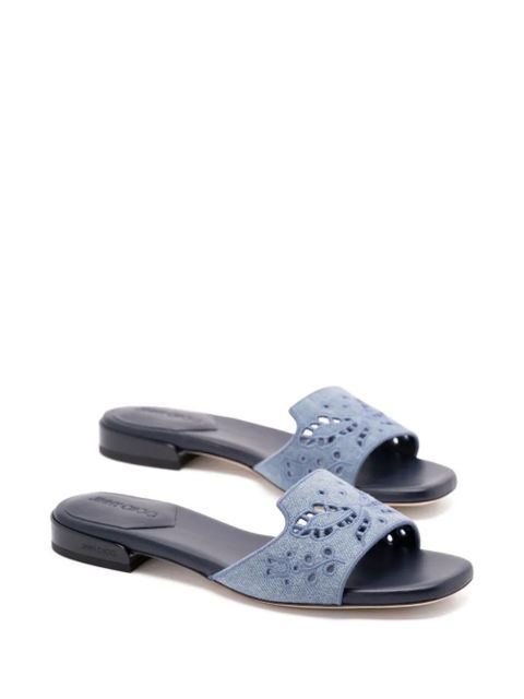 Jimmy Choo Ariane cut-out flat sandals - Blue - zdjęcie produktu nr 2