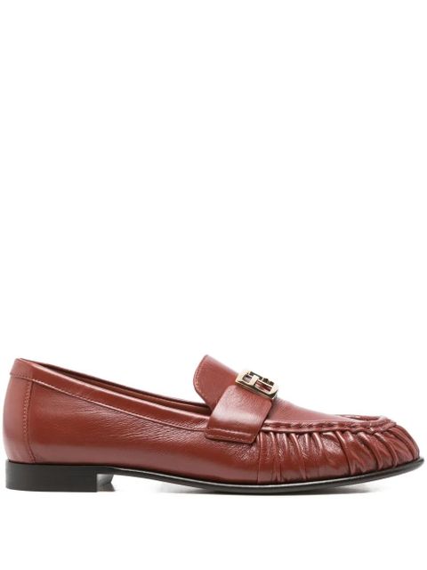 FENDI baguette leather loafers - Red - zdjęcie produktu nr 1