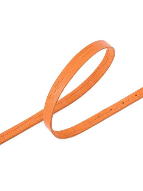 PINKO croc-effect buckle belt - Orange