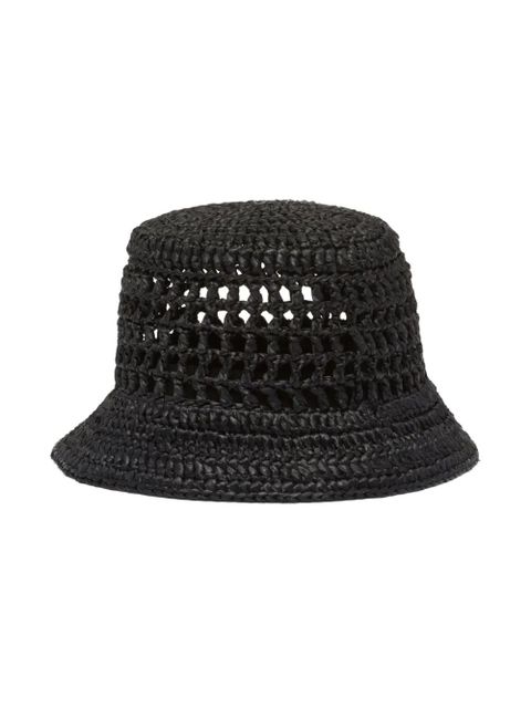 Prada raffia bucket hat - Black - zdjęcie produktu nr 2